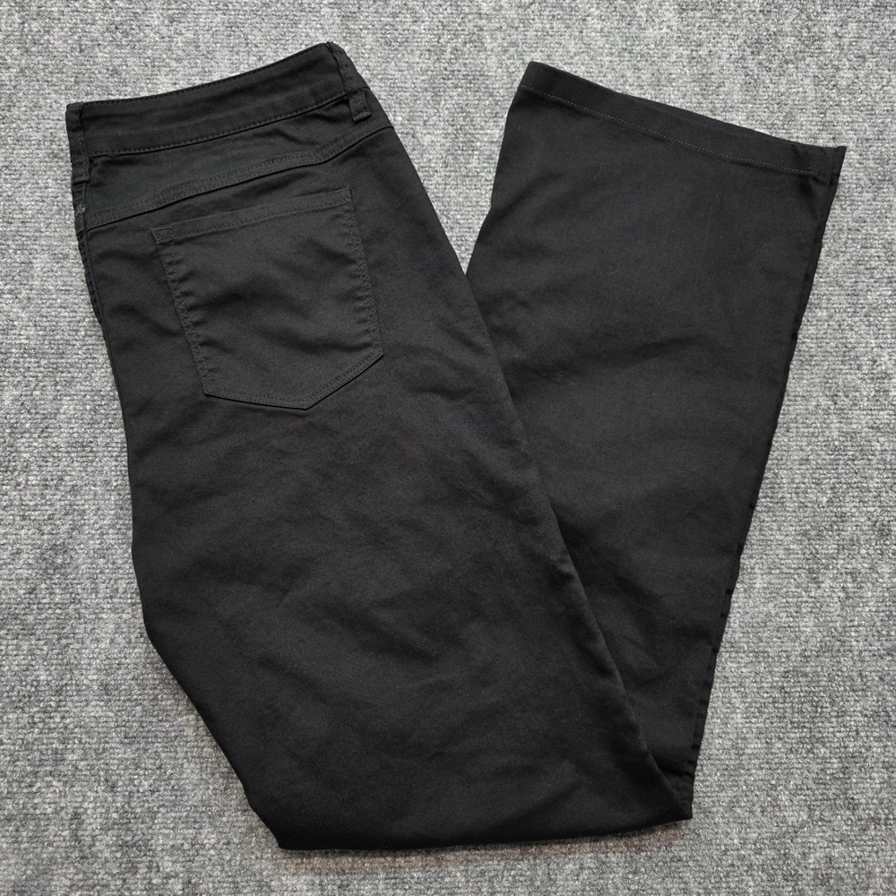 PrAna Kara Jeans Women's 14/32 Tall Inseam Black Straight Leg Stretch Pants Cord